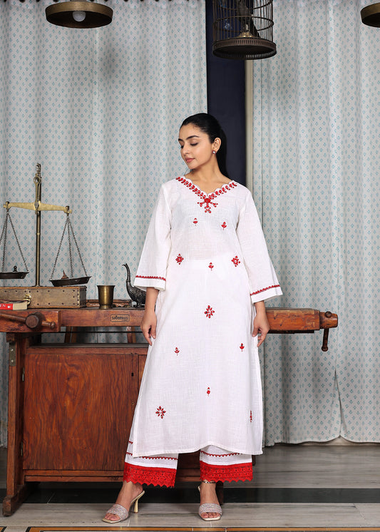 Jhalak mirror work hand embroidered kurta set