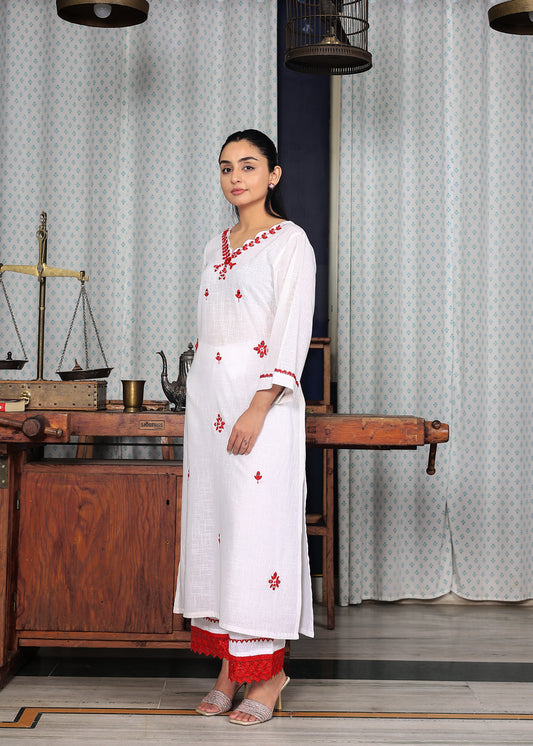 Jhalak mirror work hand embroidered kurta set