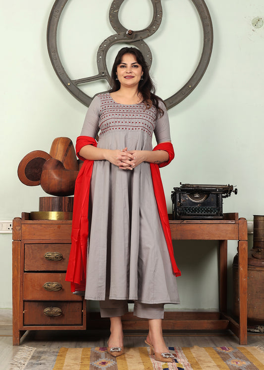 grey gotta work kurta set of 2