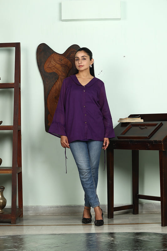 purple malmal shirt with inner
