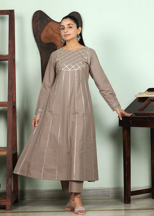 grey gotta work kurta set of 2
