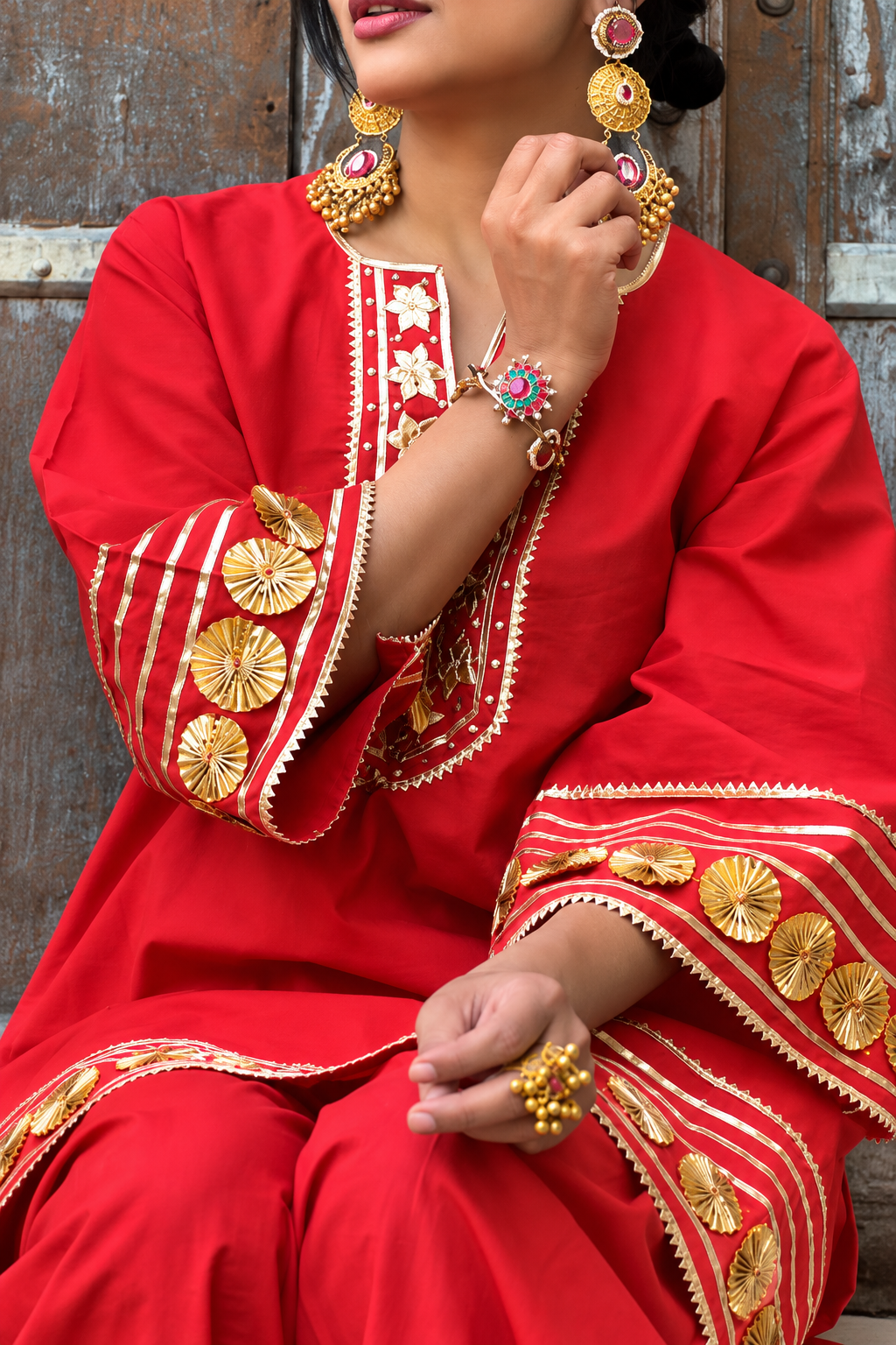 Padma Red Gotta Farsi Salwar Set