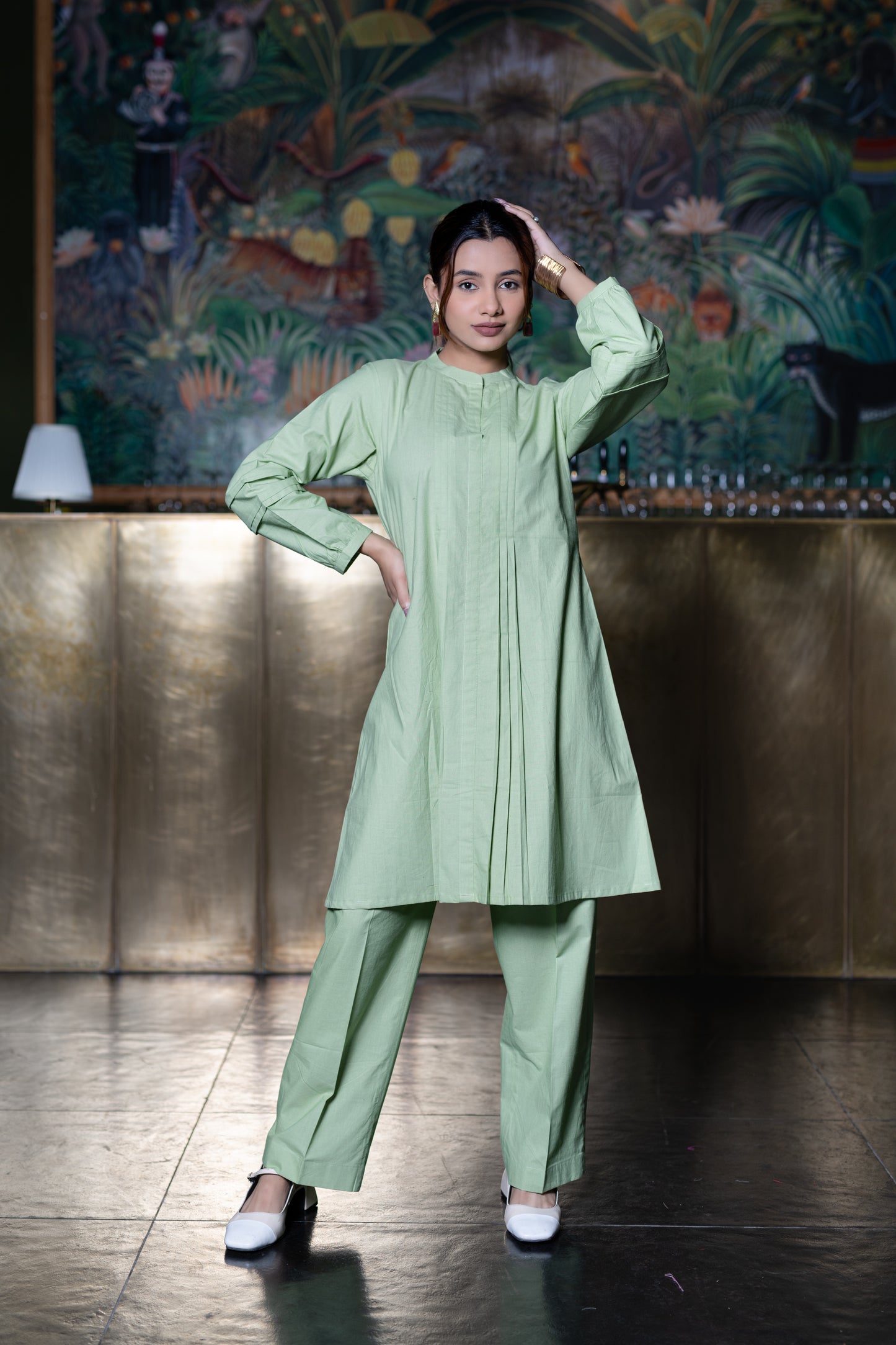Green Kurta And Pant