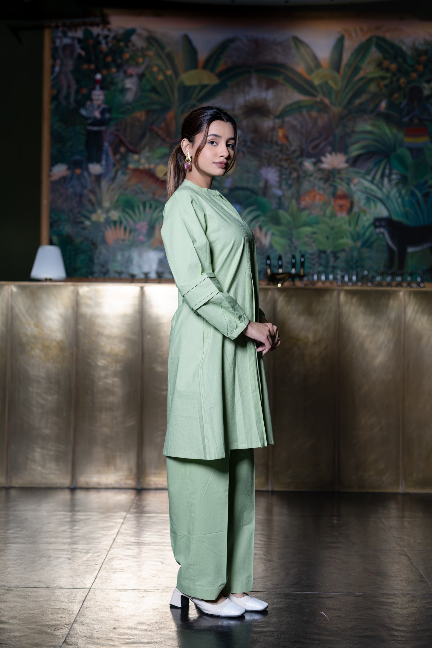 Green Kurta And Pant