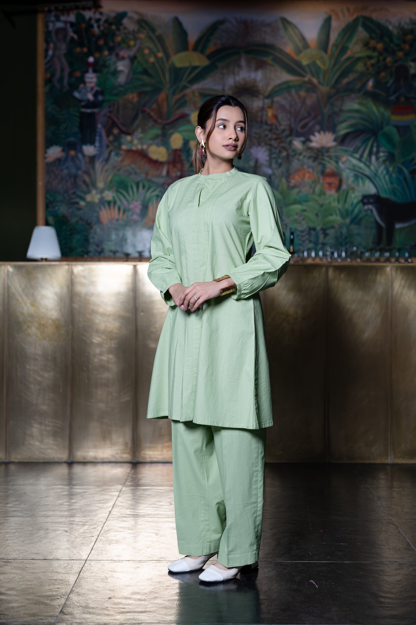 Green Kurta And Pant
