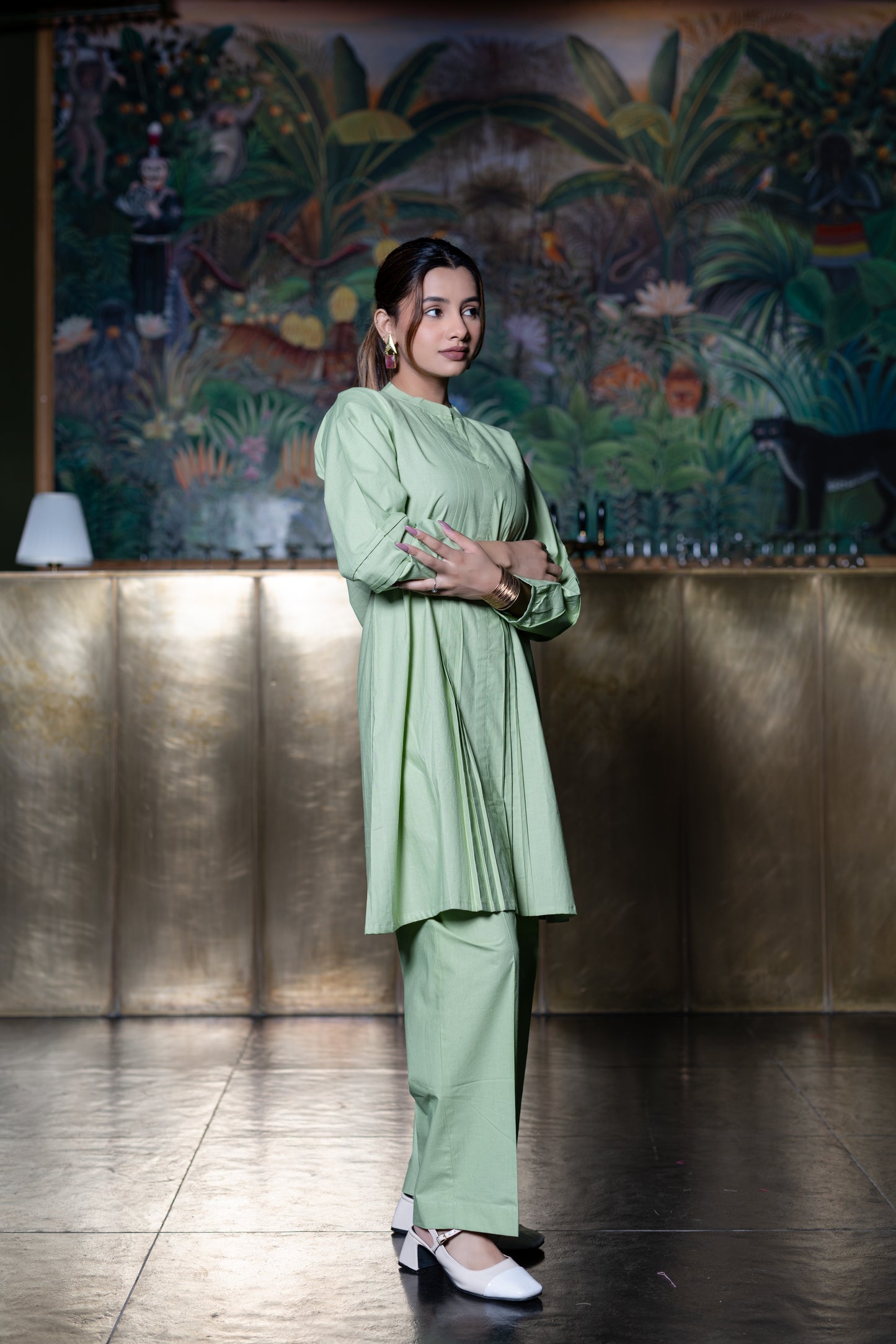 Green Kurta And Pant