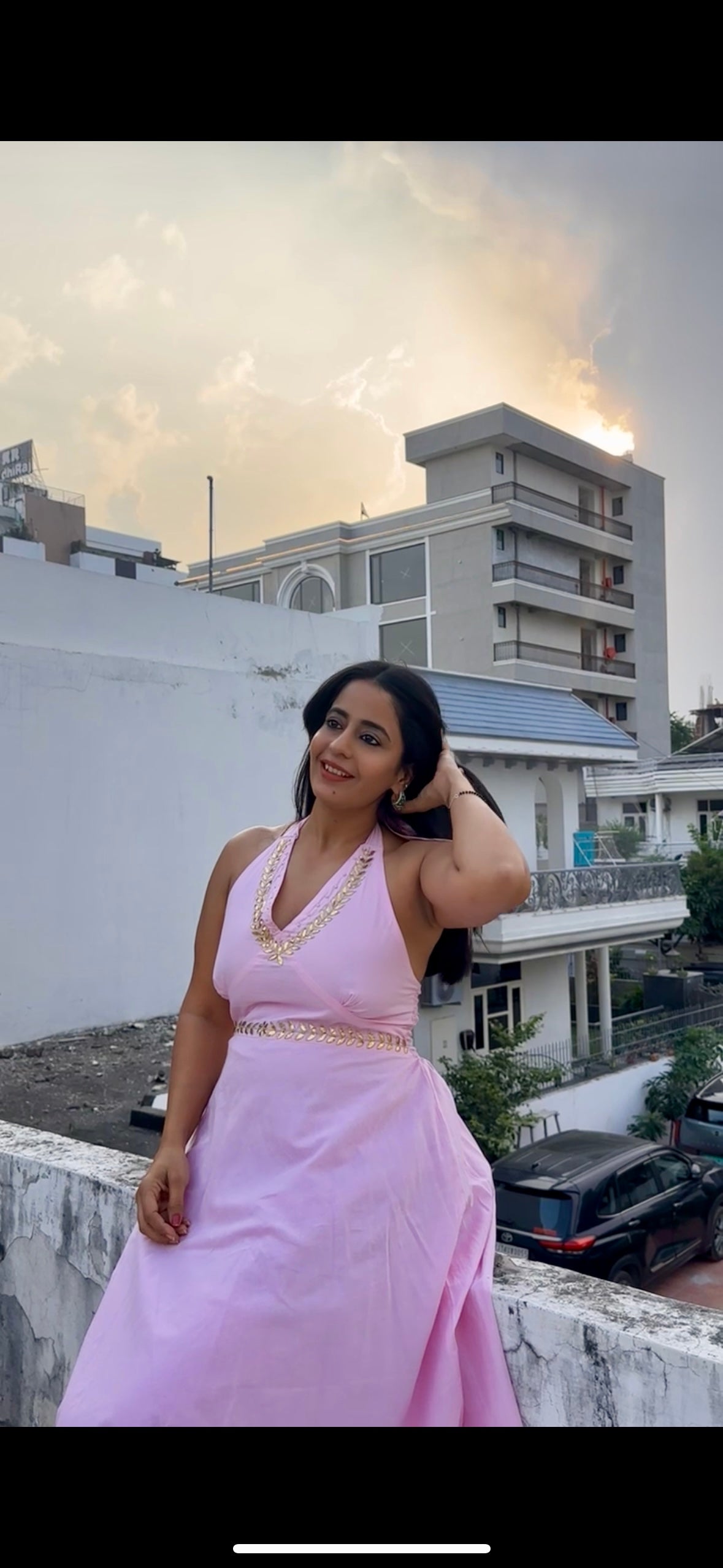 Silsila Halter neck Gotta work Dress