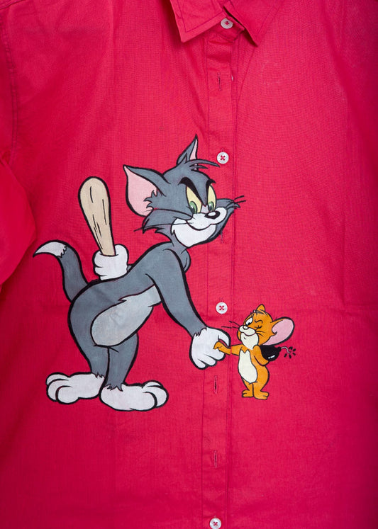 Red Tom and Jerry Shirt
