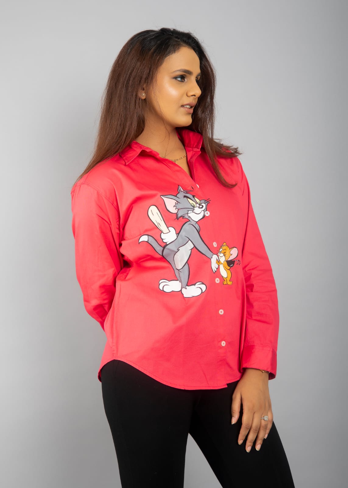 Red Tom and Jerry Shirt