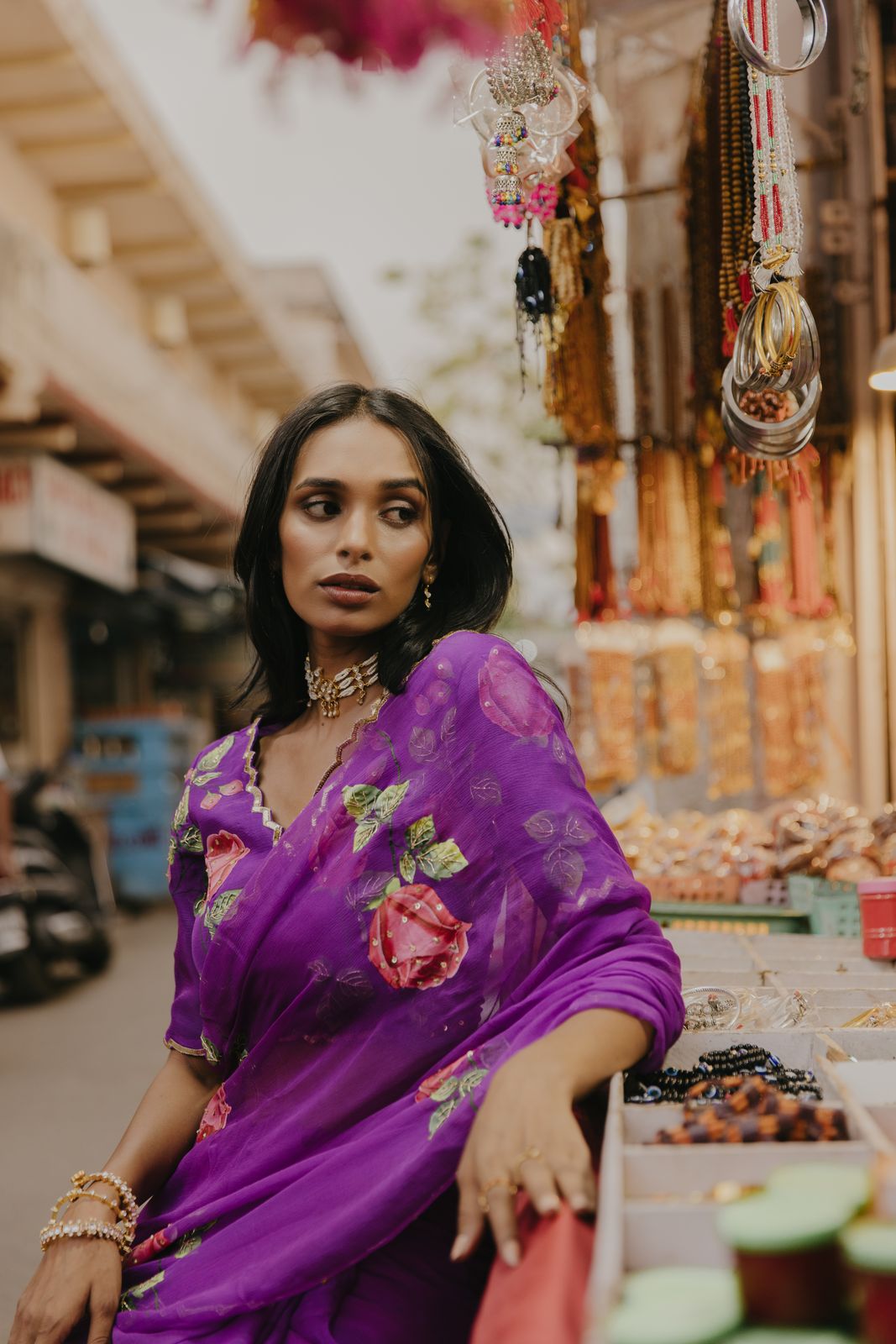 savina chiffon handpainted saree