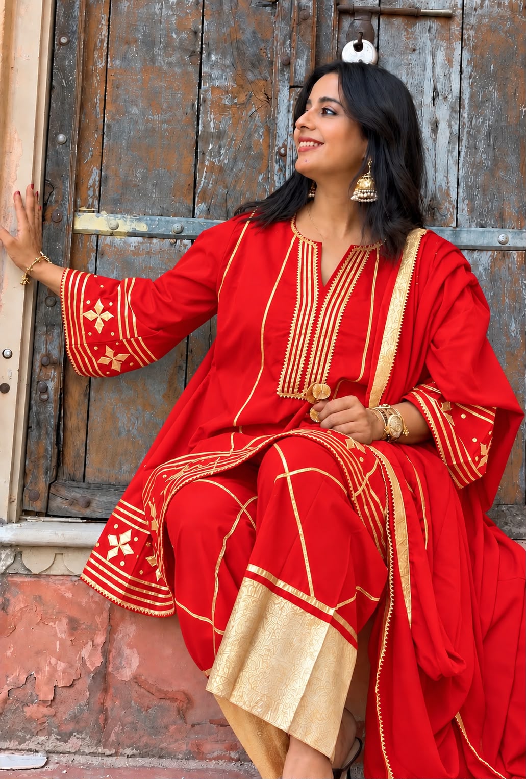 Geet Gotta Cotton Black Farsi Set