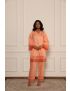 Kaaya orange short kurta set