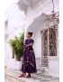 Ujjwala purple crepe & organza anarkali set