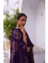 Ujjwala purple crepe & organza anarkali set