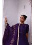 Ujjwala purple crepe & organza anarkali set