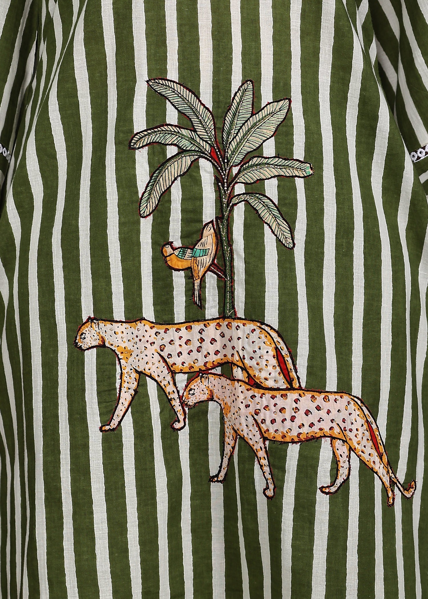 Savannah-Hand sewn patchwork ,jungle stories , gold touched dreams