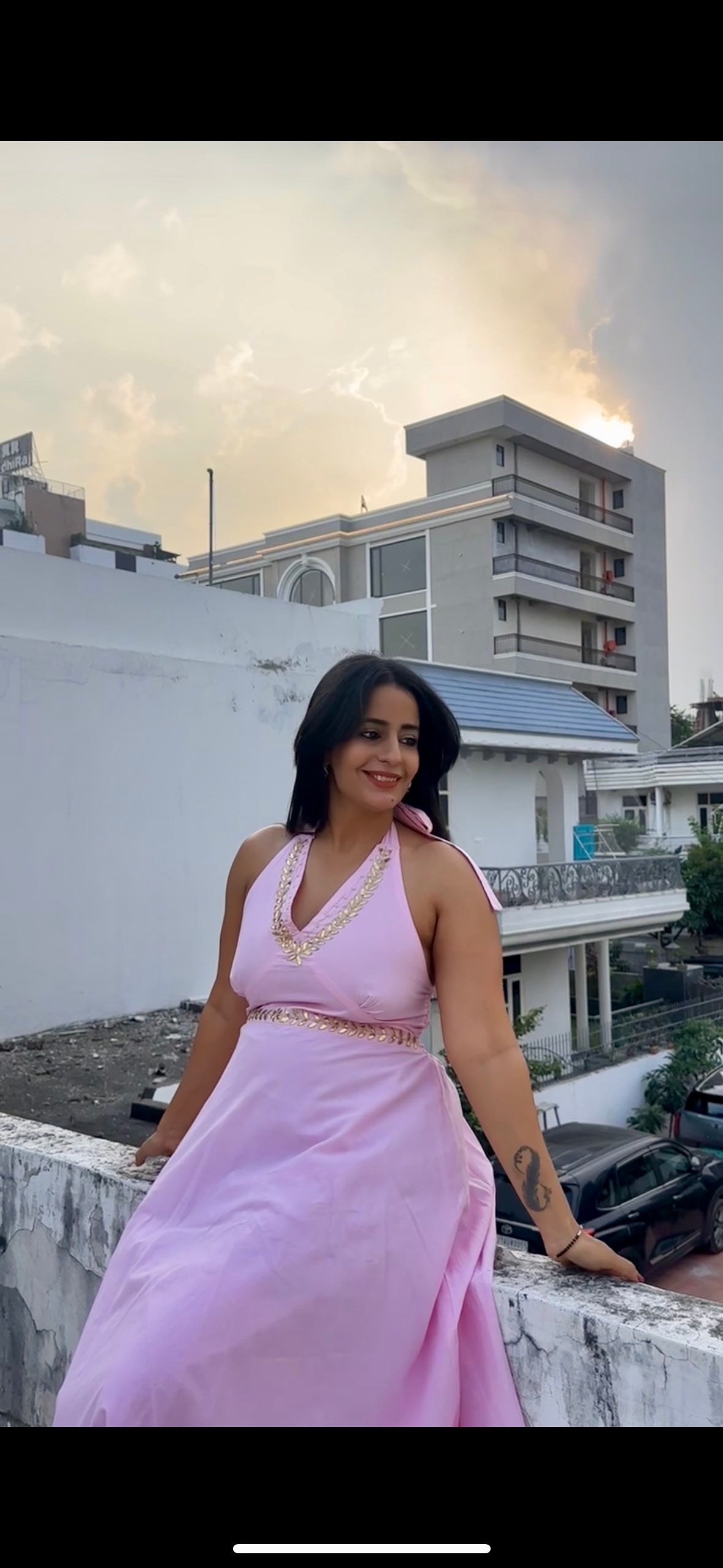 Silsila Halter neck Gotta work Dress