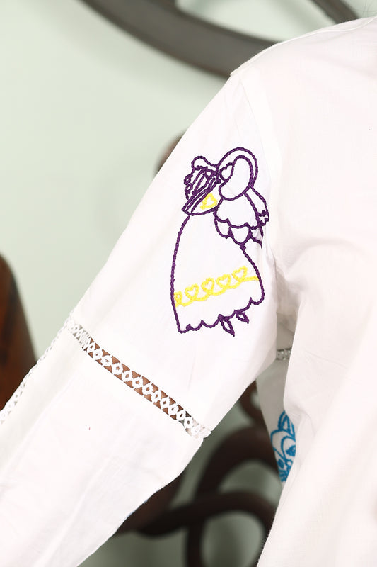 angel handembroidery shirt