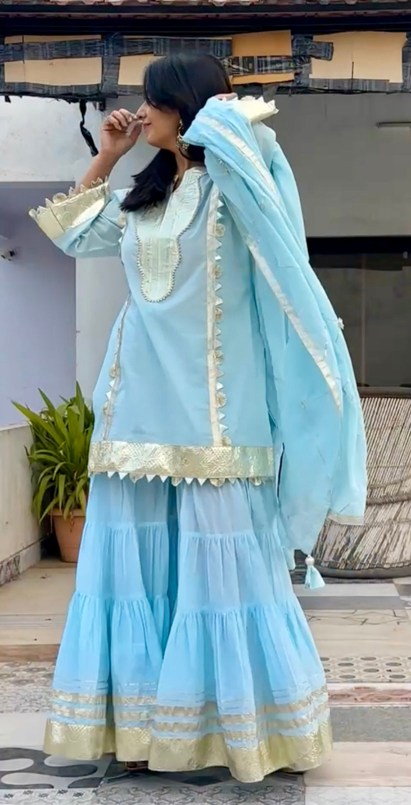 Sawan Gotta Work Sharara Set Of 3