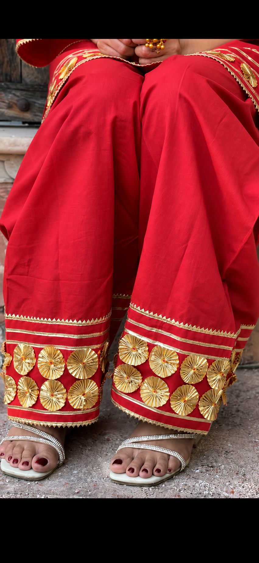 Padma Red Gotta Farsi Salwar Set