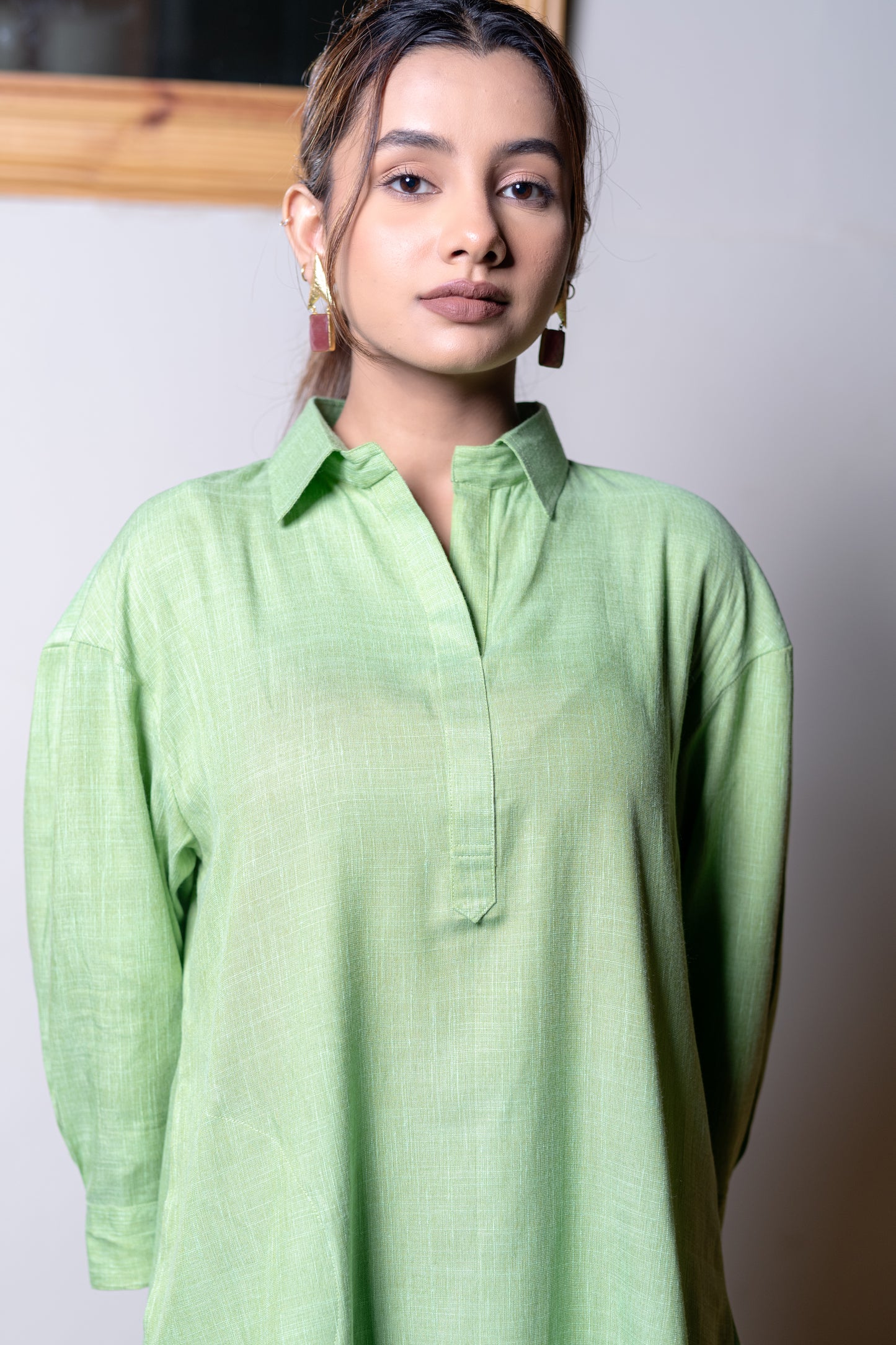 Parrot Green Kurta And Pant