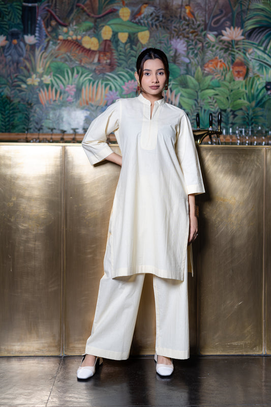 Off White Kurta And Pant