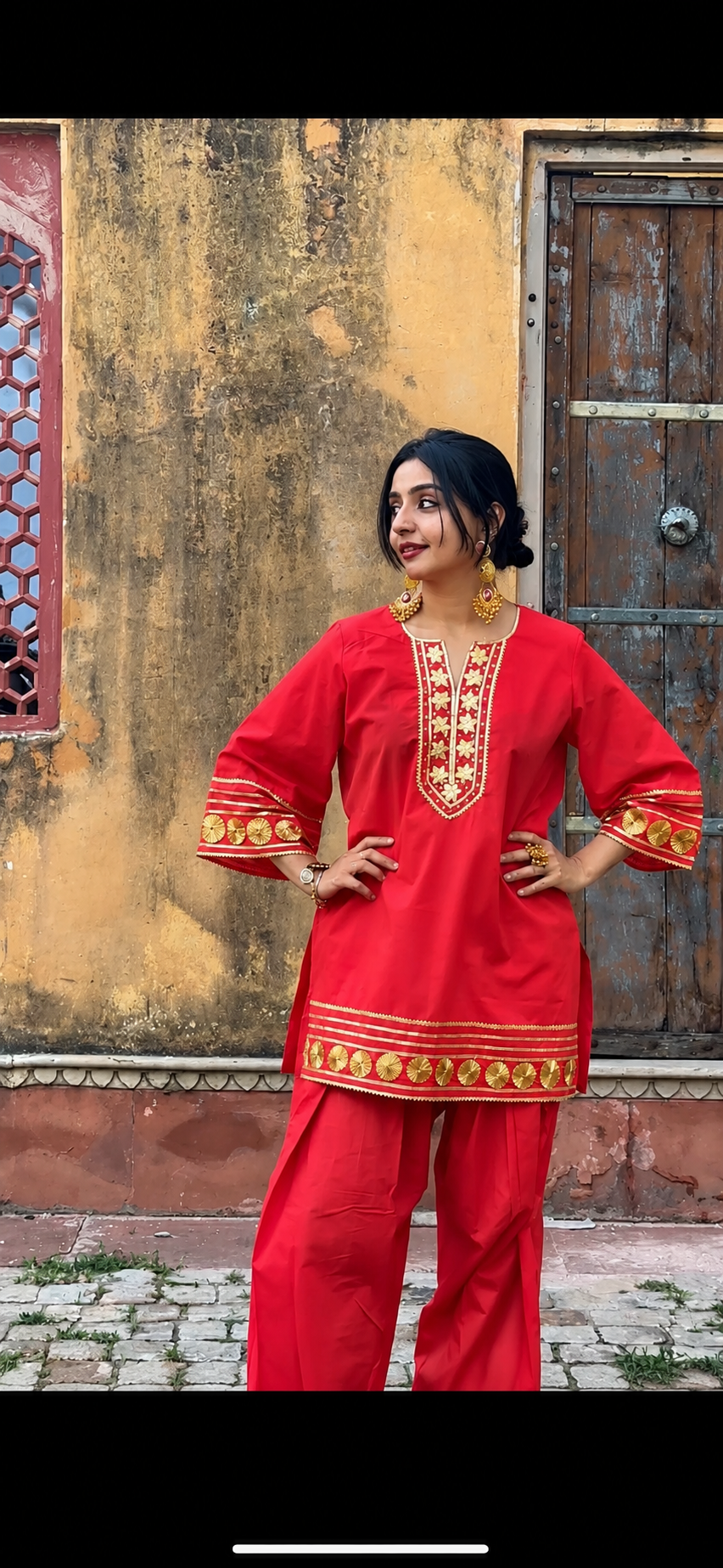 Padma Red Gotta Farsi Salwar Set