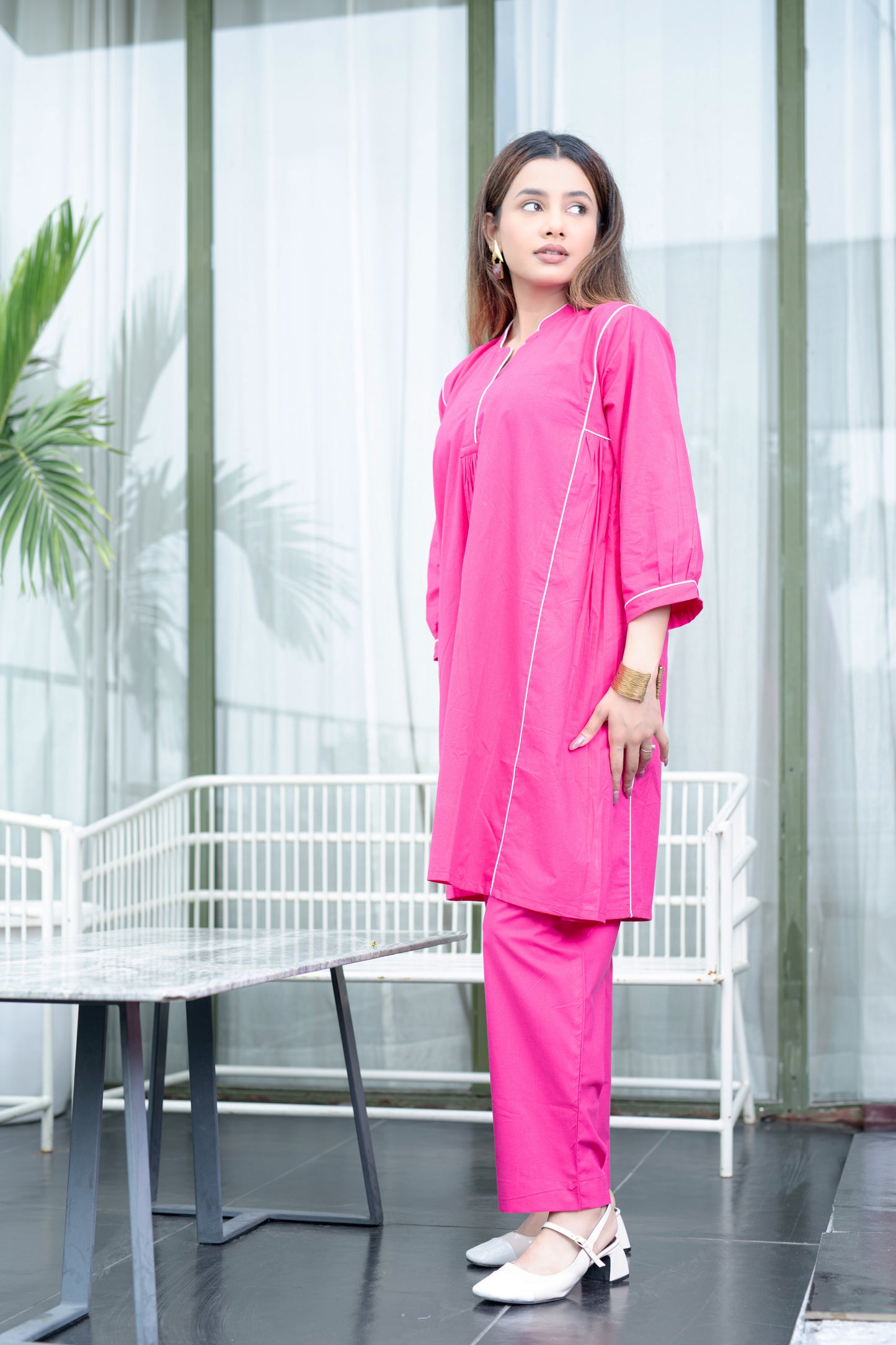 Pink Kurta And Pant