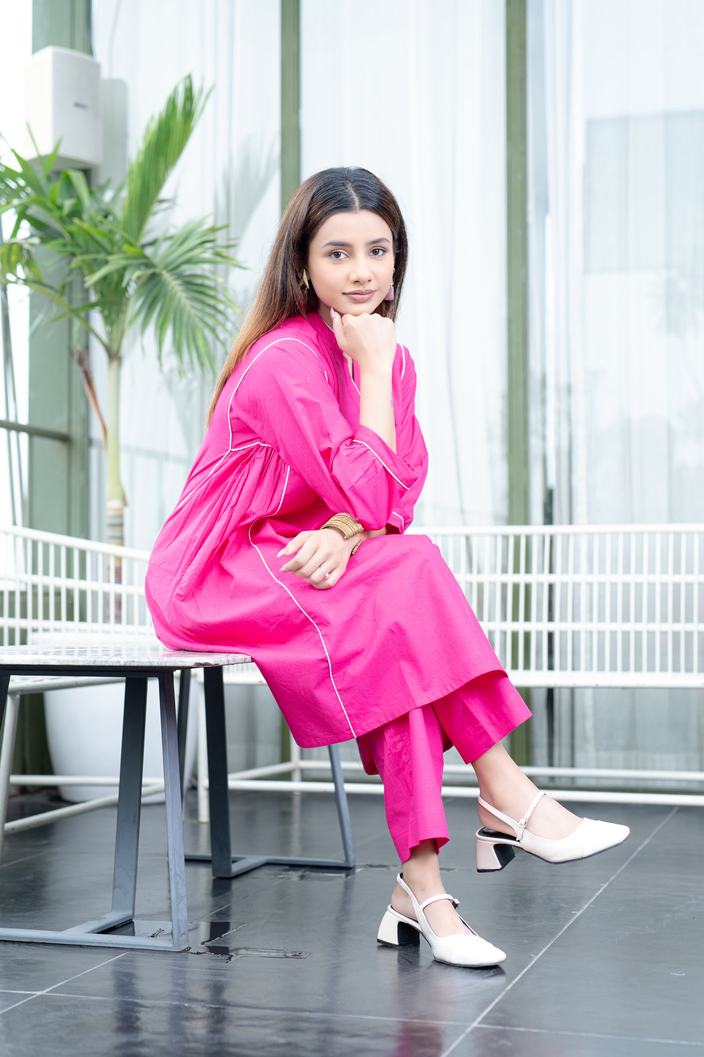 Pink Kurta And Pant