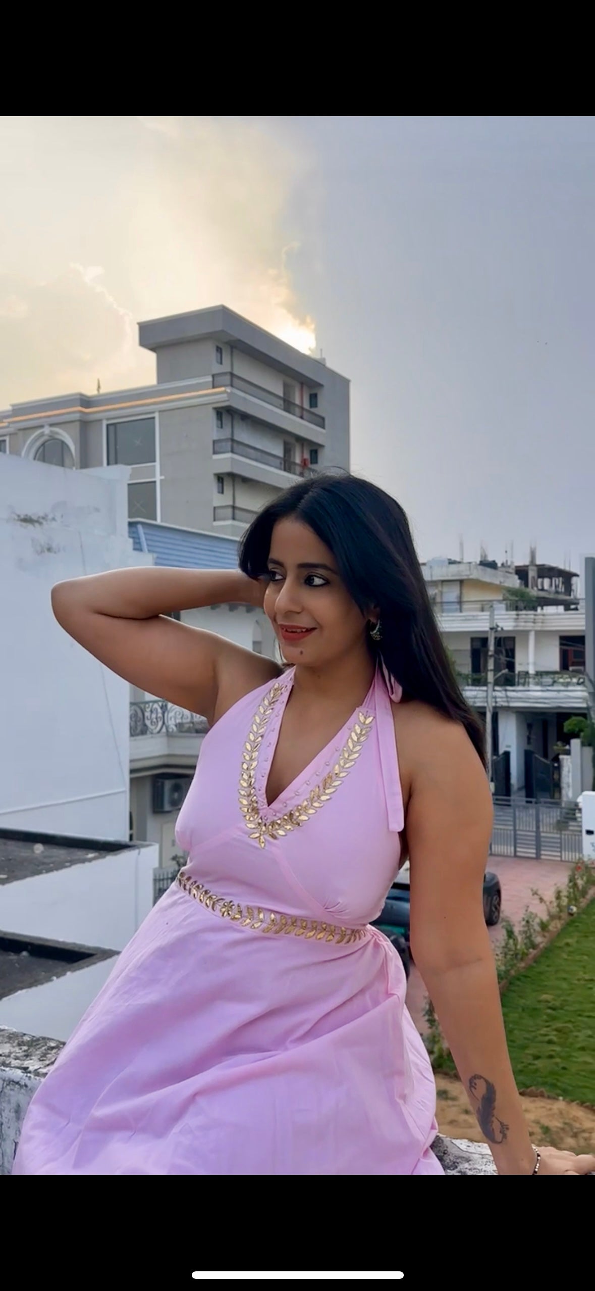 Silsila Halter neck Gotta work Dress