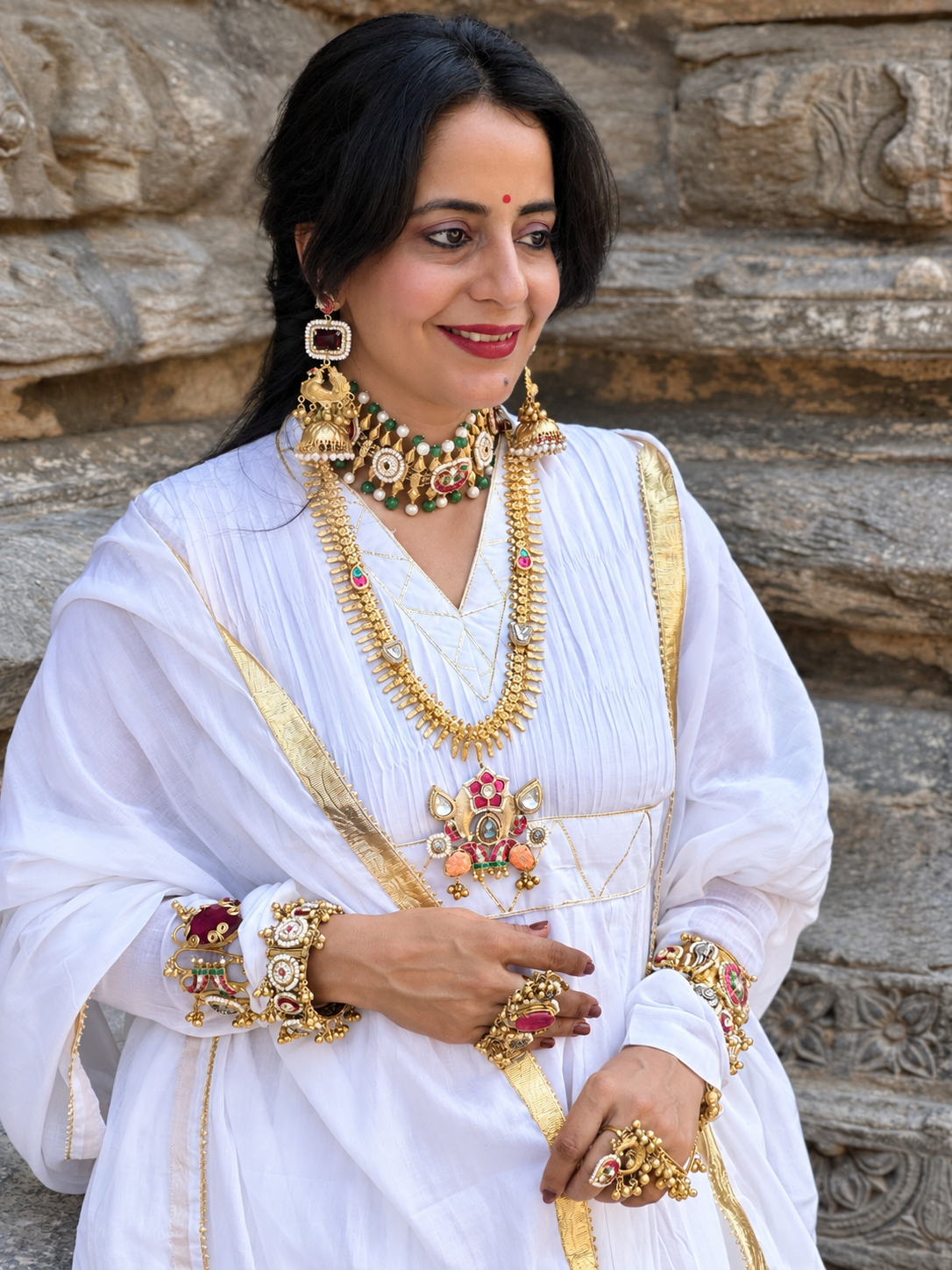 yogini gotta work malmal full sleeves set of 3