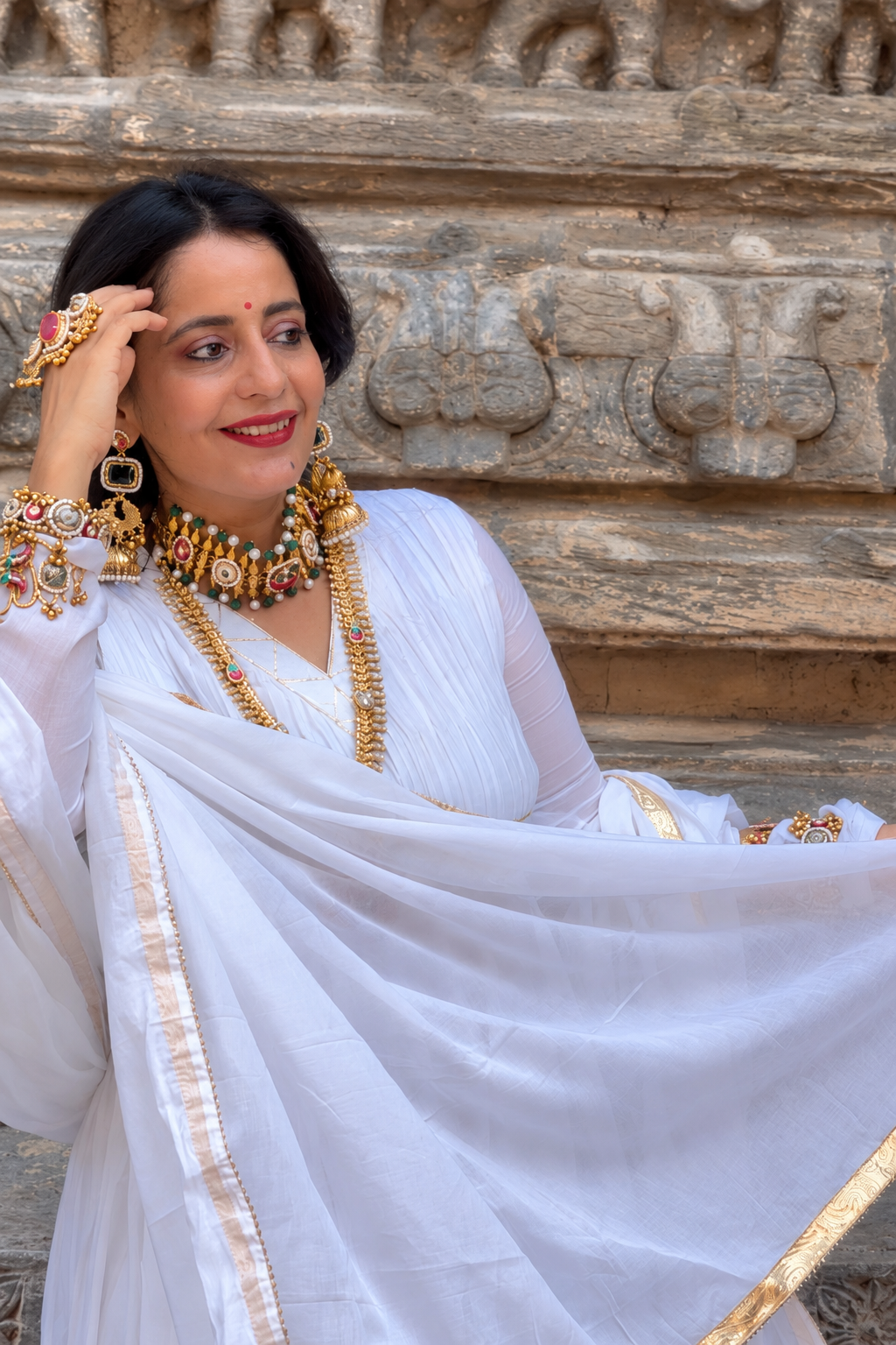 yogini gotta work malmal full sleeves set of 3