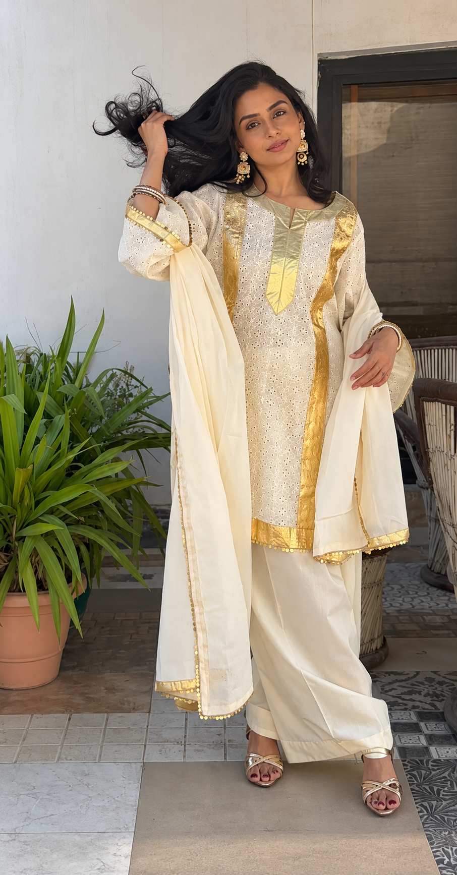 Kismat Schiffli Suit Set