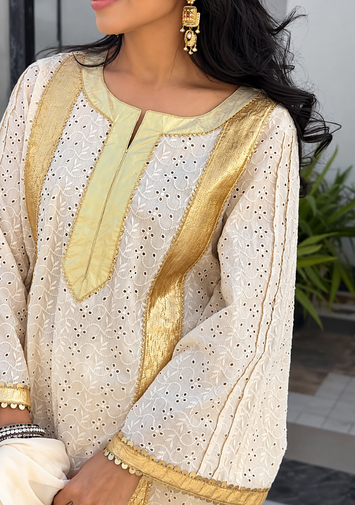 Kismat Schiffli Suit Set