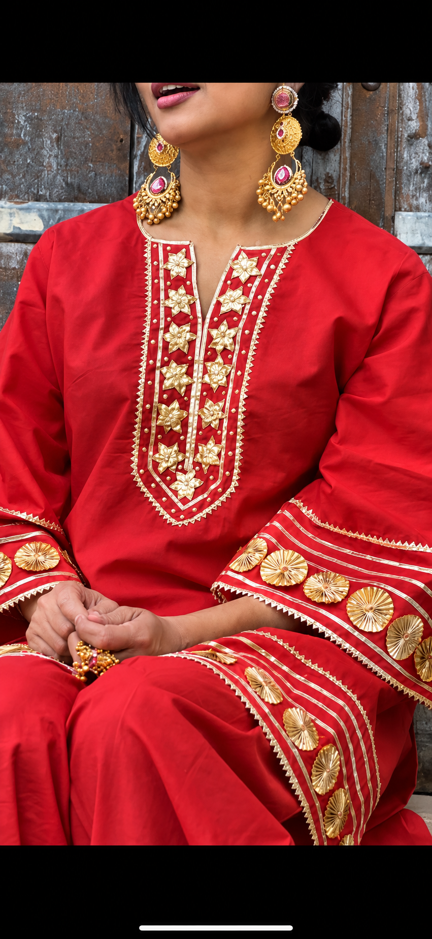 Padma Red Gotta Farsi Salwar Set