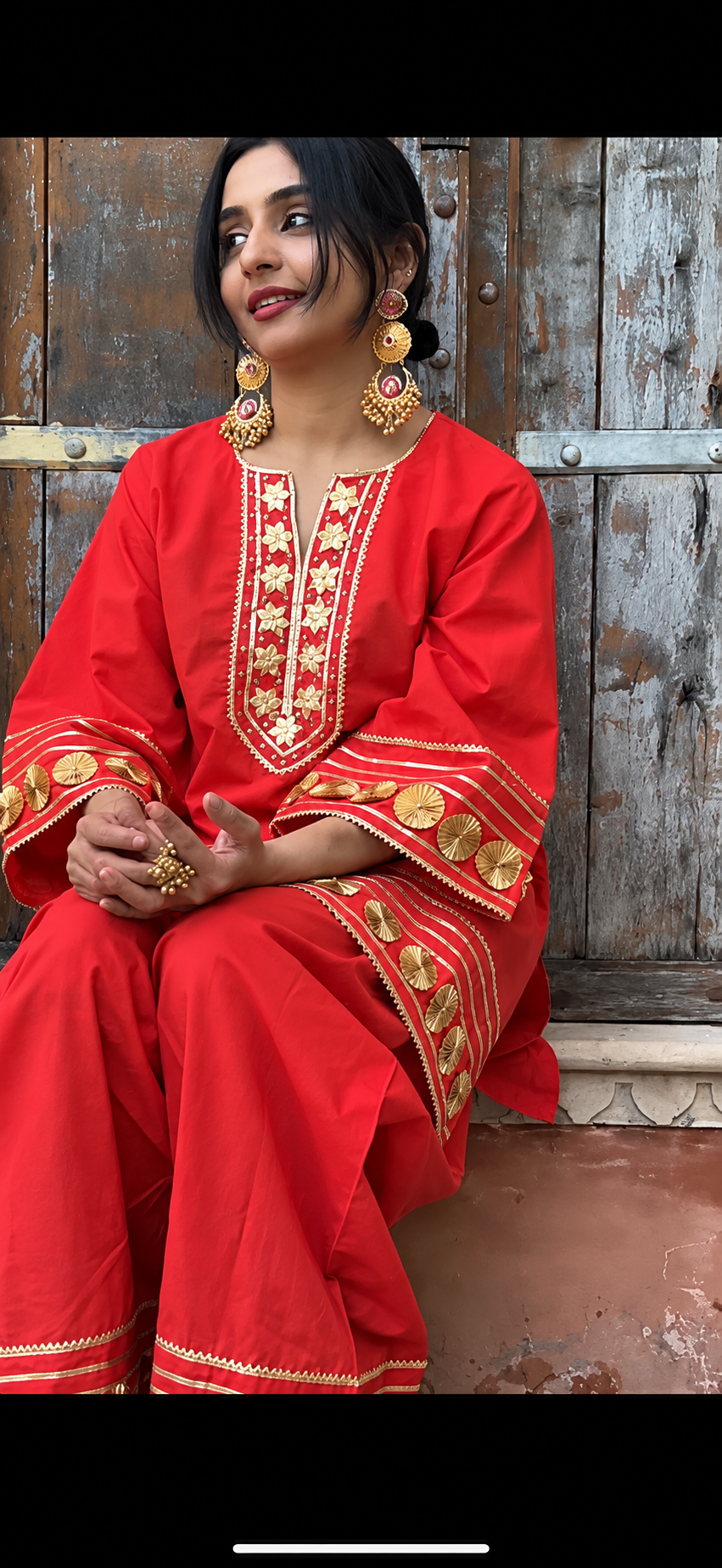 Padma Red Gotta Farsi Salwar Set