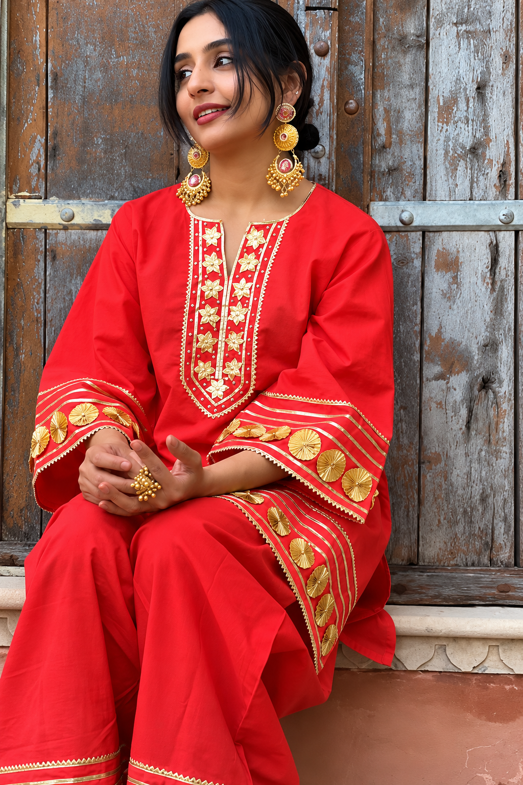Padma Red Gotta Farsi Salwar Set