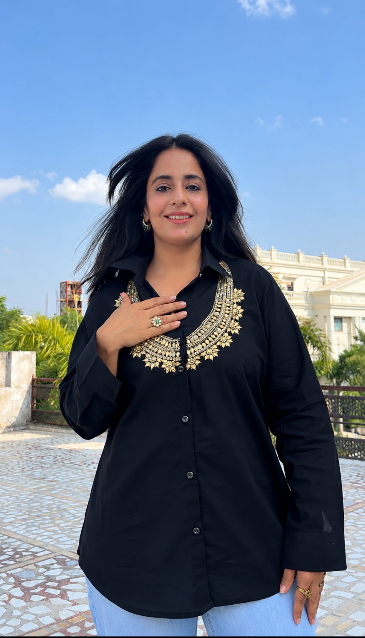 Rani Haar Handembroidered Shirt