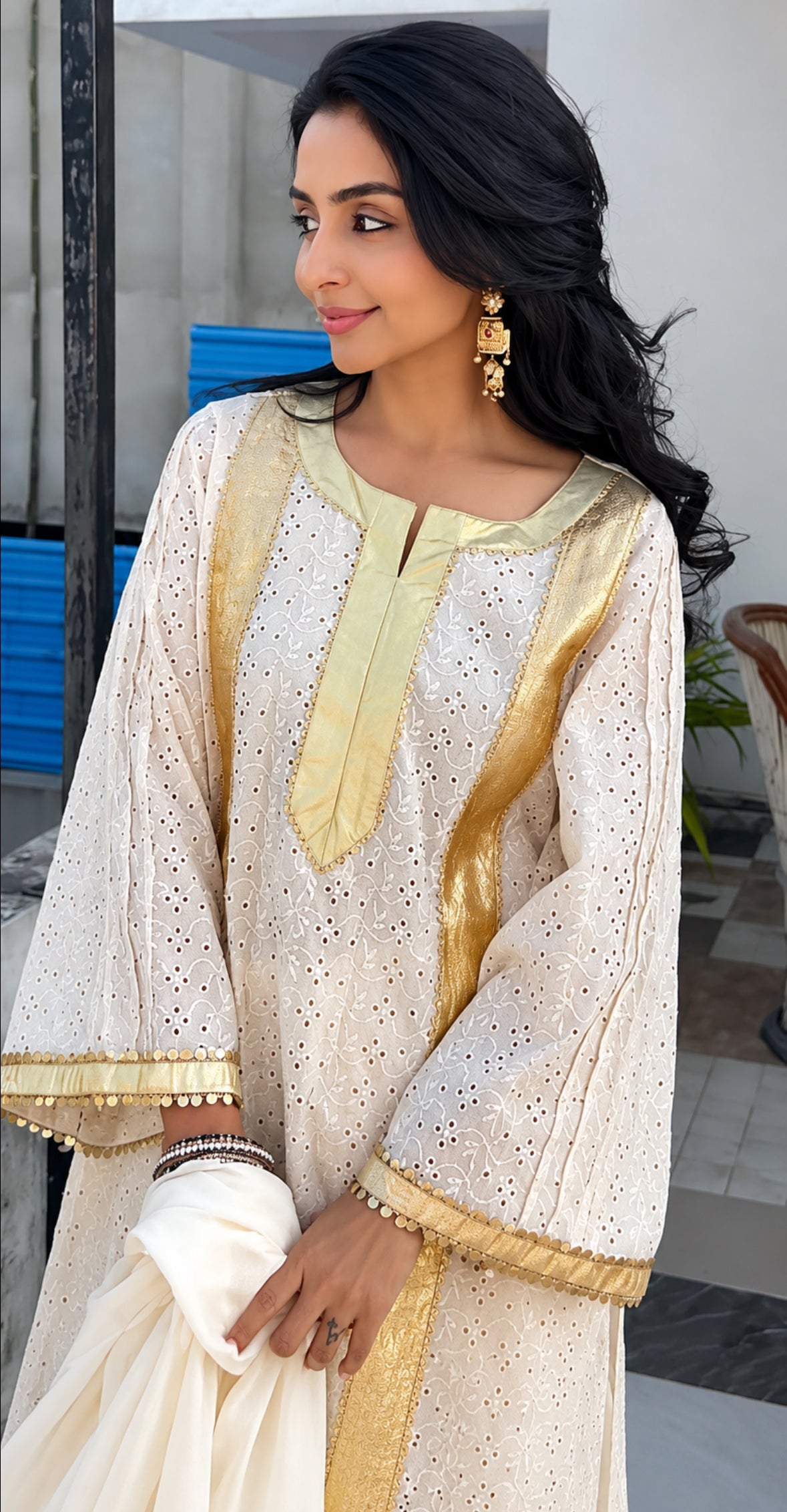 Kismat Schiffli Suit Set