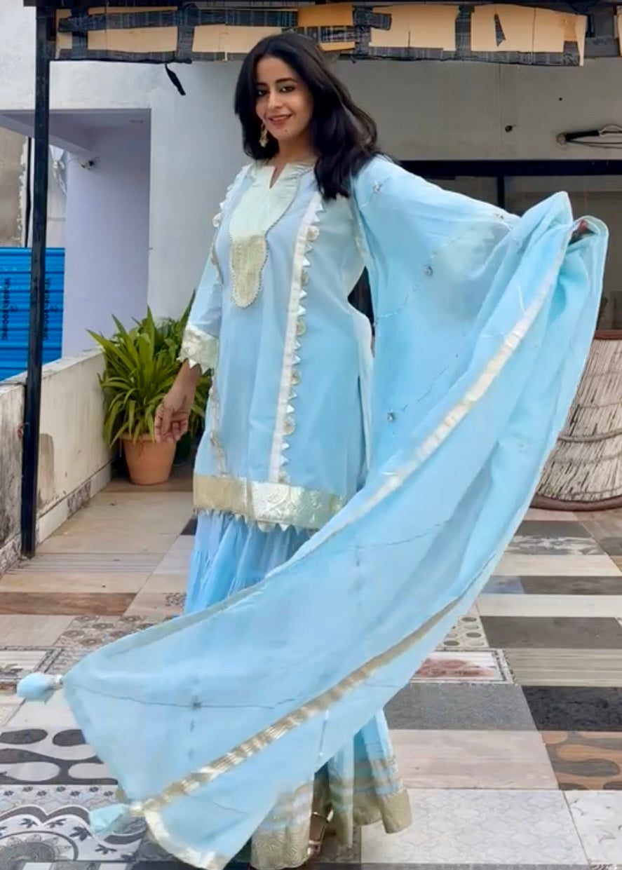Sawan Gotta Work Sharara Set Of 3