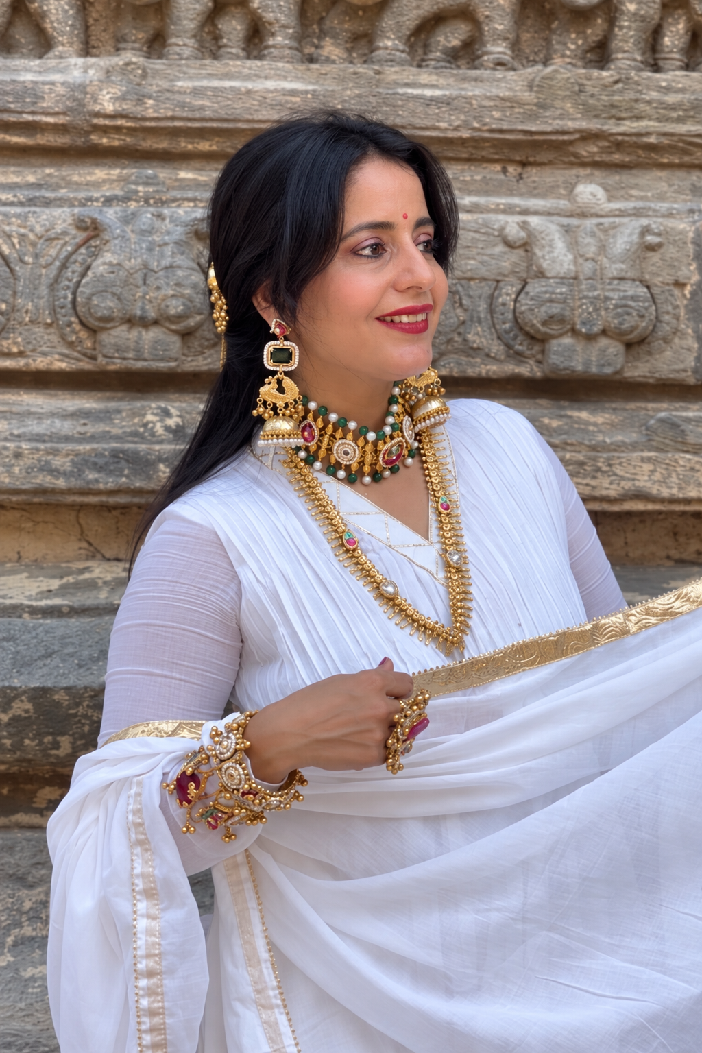 yogini gotta work malmal full sleeves set of 3