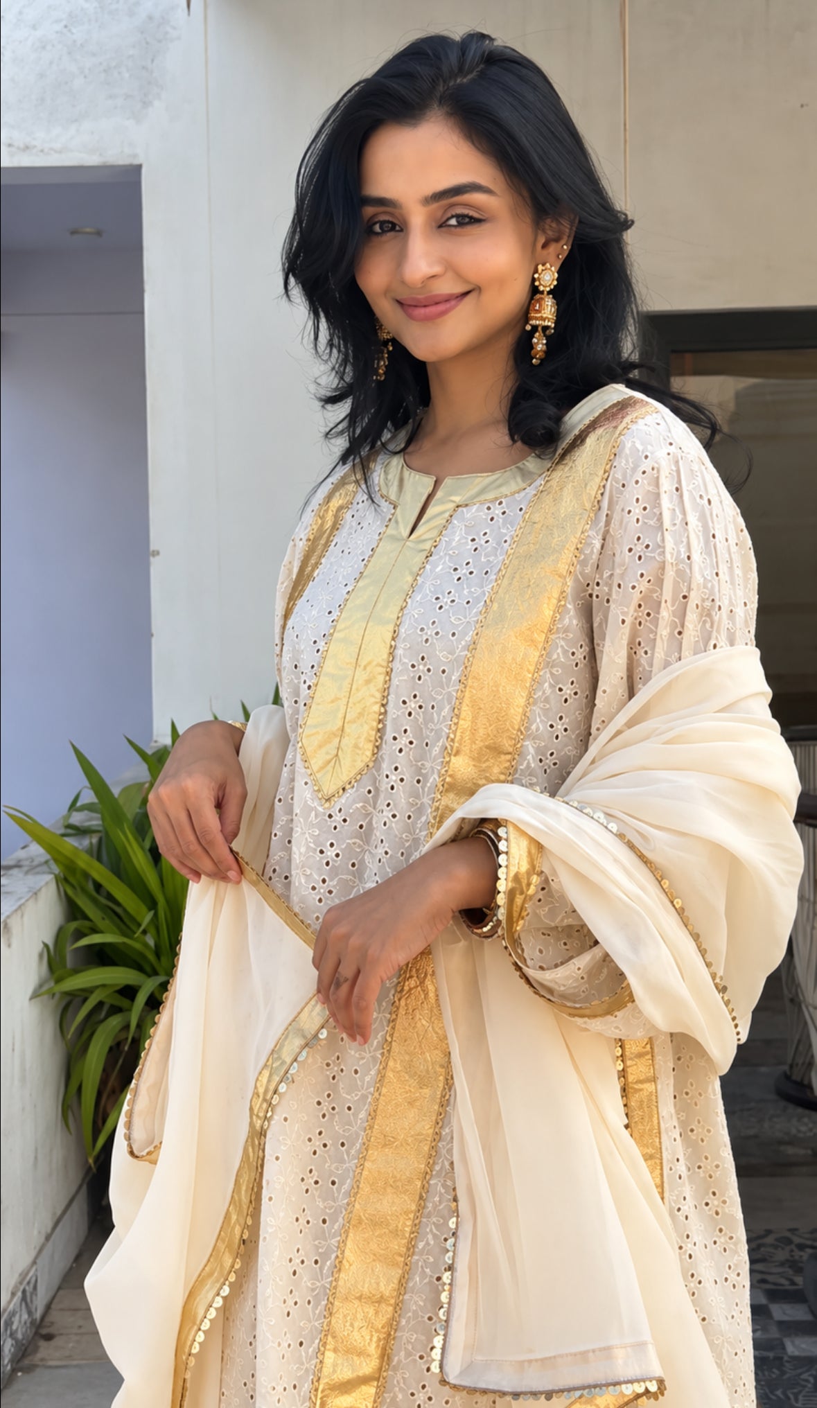 Kismat Schiffli Suit Set
