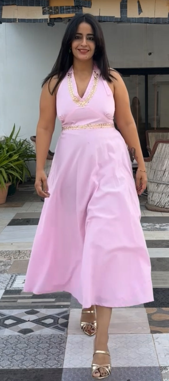 Silsila Halter neck Gotta work Dress