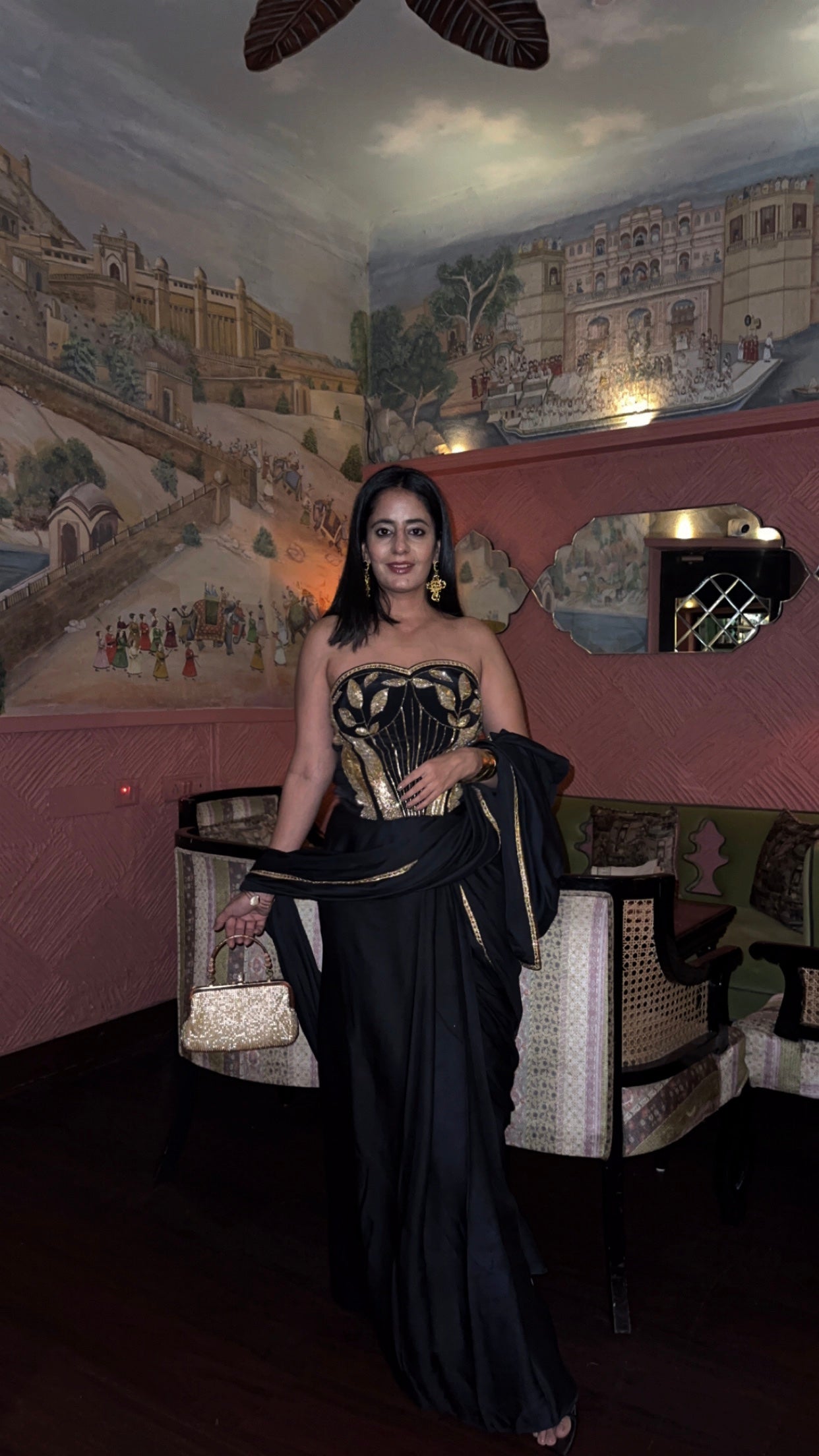 Zeenat Corset Blouse And Saree Set of 2( pre draped saree )