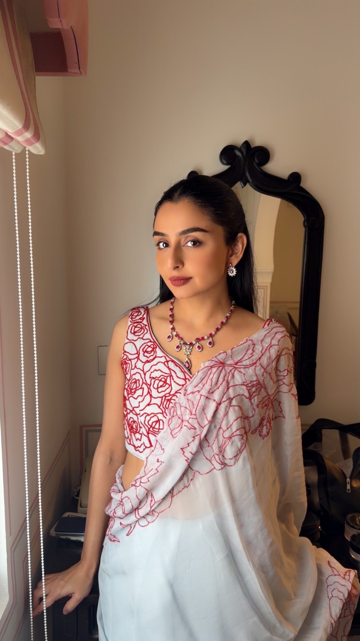 Rosie Saree with unstitched quilted blouse