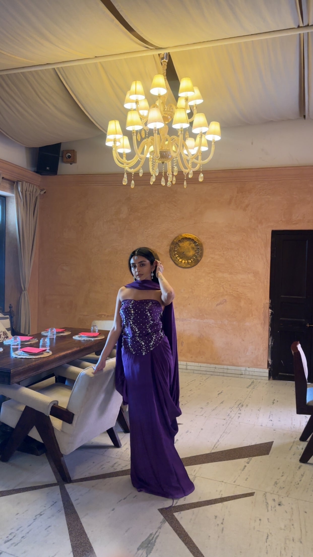 Chandani Corset Blouse And Saree Set Of 2