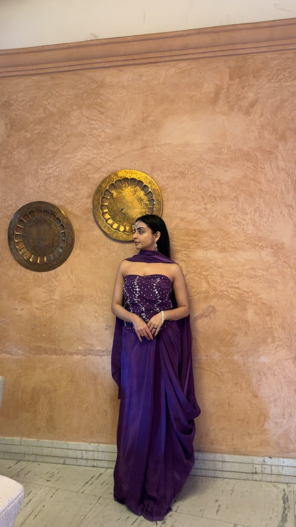 Chandani Corset Blouse And Saree Set Of 2