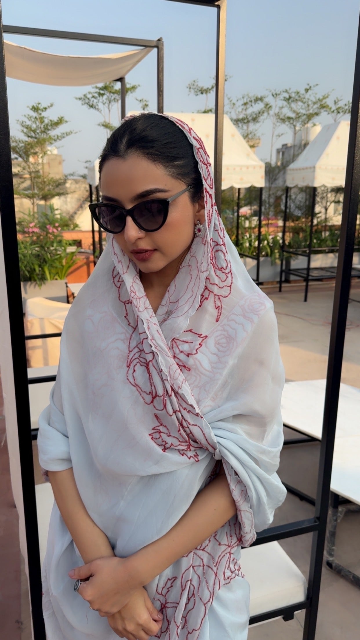 Rosie Saree with unstitched quilted blouse