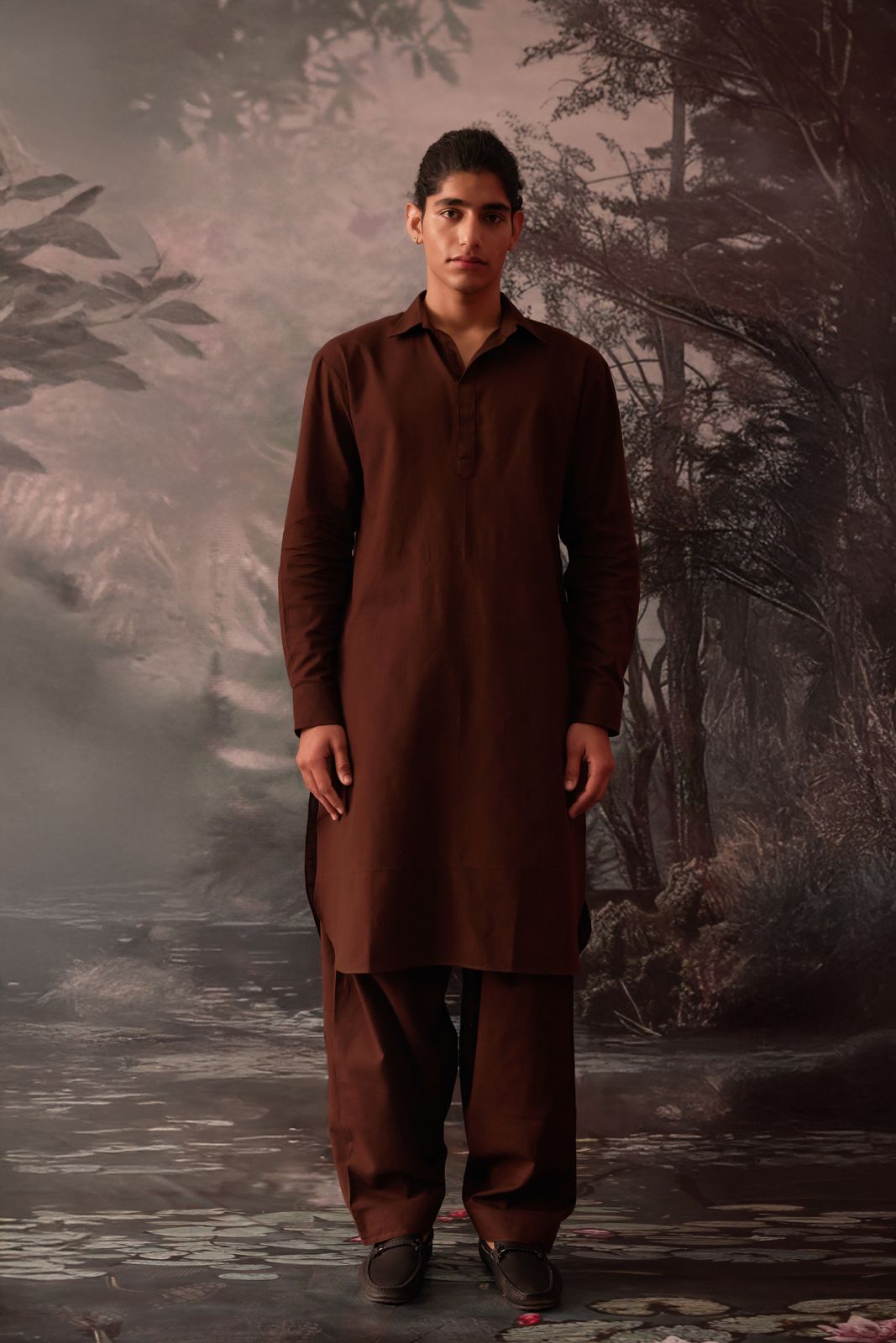 Brown Pathani suit