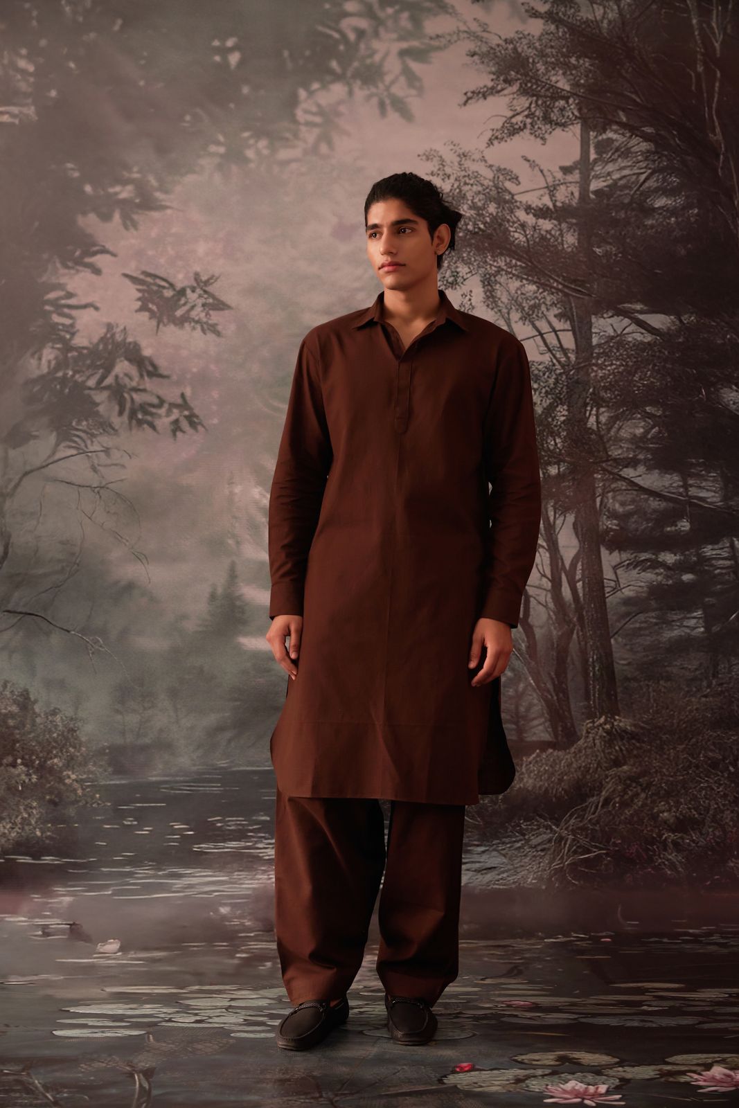 Brown Pathani suit